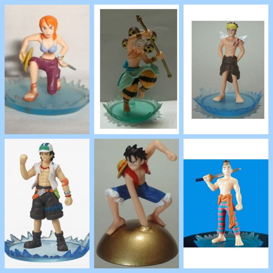 One Piece Full Color R - Lote x6 - Gashapon - Trading Figure - One Piece (Bandai)